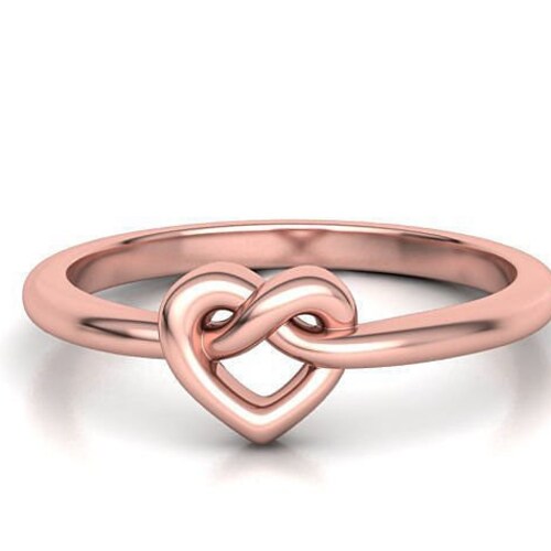Infinity love knot Band, love knot ring, twisted love band, twisted love band, II Gold 10K 14K 18K Platinum II Woraux Jewelry shops