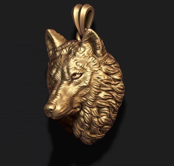 Wolf Necklaces Gold Wolf Necklaces Wolf Pendant Gold Wolf - Etsy