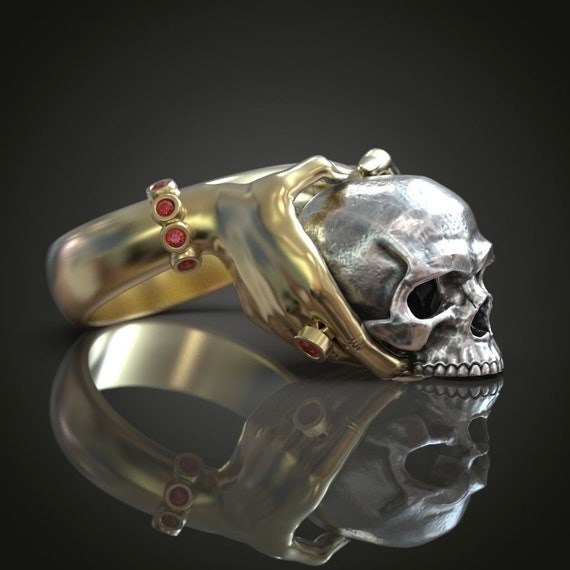 Skull Diamond Engagement Ring