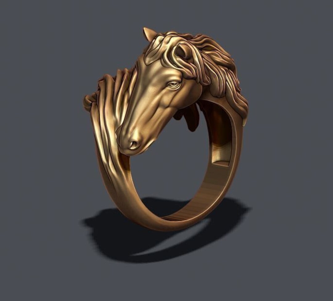 Horse Ring Gold Horse Ring Silver Horse Ring II Gold Silver Etsy