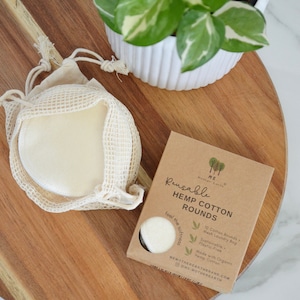 Reusable Hemp Cotton Rounds | Sustainable makeup remover | zero waste