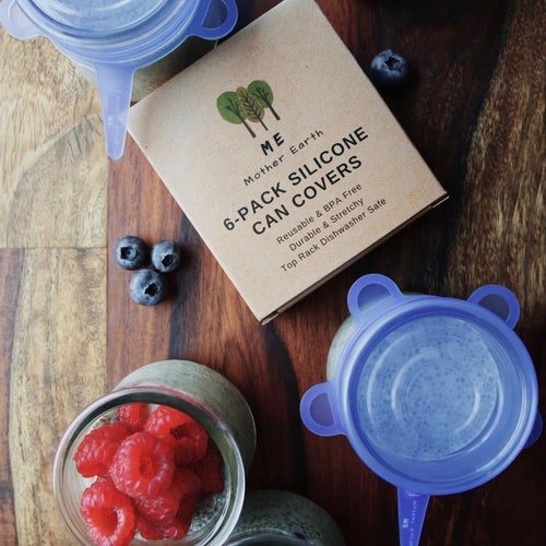 Silicone Can Covers 6pack Zero Waste Food Storage Eco Etsy