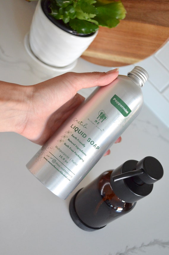 All in One Liquid Castile Soap: Zero Waste, Multipurpose - Citrus or Peppermint