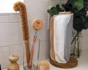 4 Pack Multipurpose Wood + Plant Fiber Cleaning Brushes