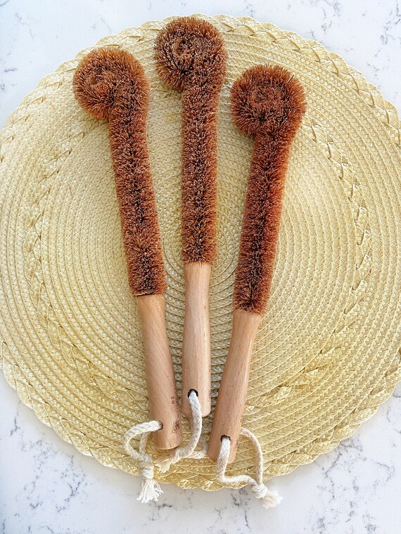 Épurateur de pot en bois avec manche en bois, brosses de nettoyage