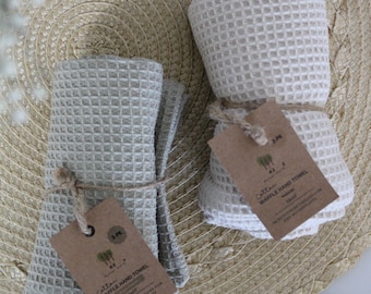 Cotton Waffle Hand Towel 2pk