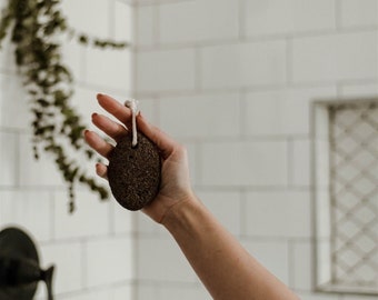 Lava Pumice Stone with Cotton Loop: Natural Foot Exfoliant