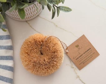 Coconut Scrubbie | Pot Scrubber | Zero Waste Dishwashing | Plastic Free | Steel Wool Alternative | Household Cleaning