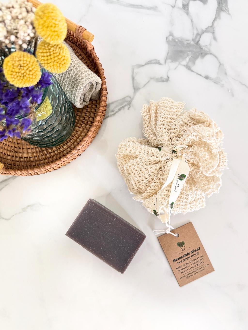 Reusable Sisal Shower Pouf Plastic-Free Loofah