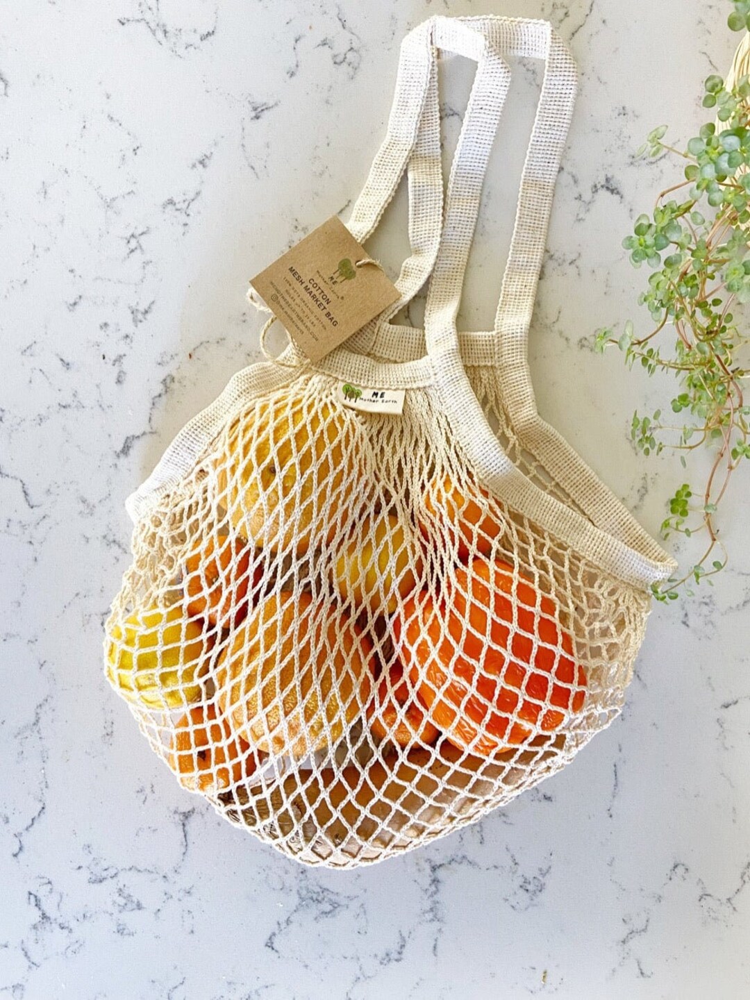 Cotton Mesh Market Bag Etsy