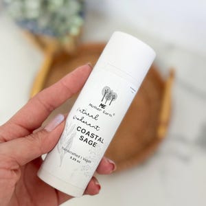 Déodorant végan zéro déchet - 92 g | Sans aluminium | Tube en carton NEW Coastal Sage
