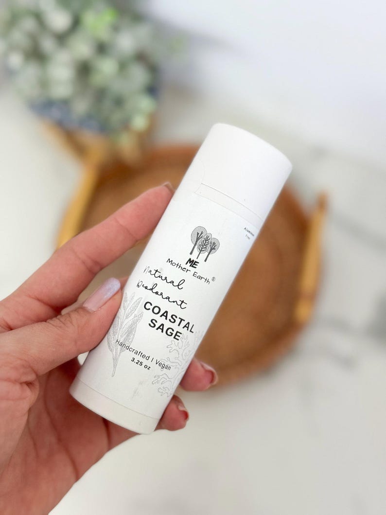 Déodorant végan zéro déchet - 92 g | Sans aluminium | Tube en carton NEW Coastal Sage