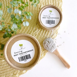 Foaming Mint Toothpowder Replaces Plastic Tube Toothpaste | All Natural | Vegan Oral Care