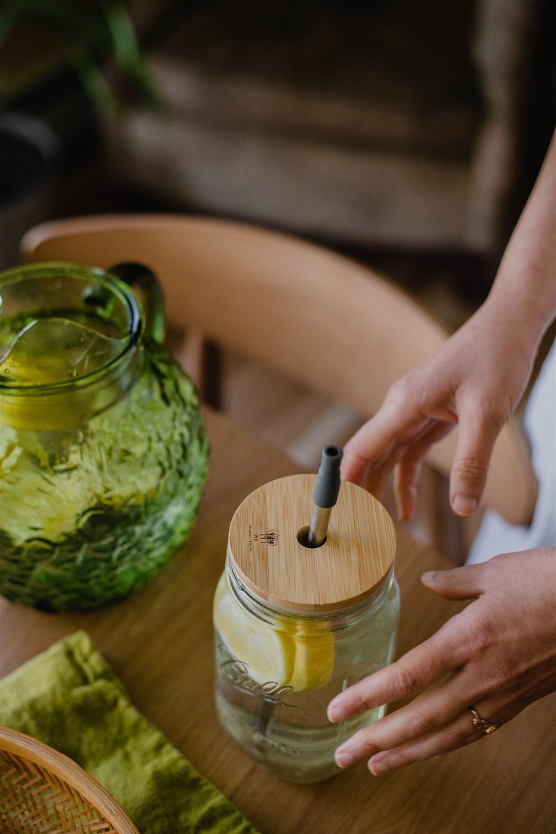 MeMotherEarth Bamboo Mason Jar Lids - Thumbnail 4