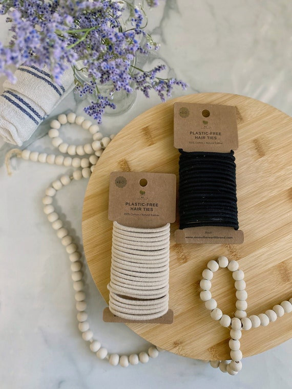 Biodegradable Plastic Free Hair Ties | Eco Friendly | Zero Waste Bathroom | Hair Elastics | Ponytail Holder