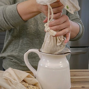 zero waste nut milk bag plastic free mother earth