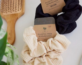 Waffle Cotton Scrunchies 2pk