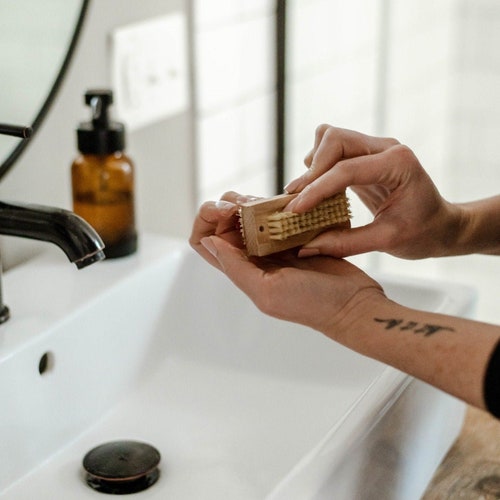 Vegan Wood Nail Brush Eco Friendly Zero Waste Etsy