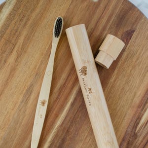 Bamboo Toothbrush & Travel Case Set: Eco-Friendly, Plastic-Free