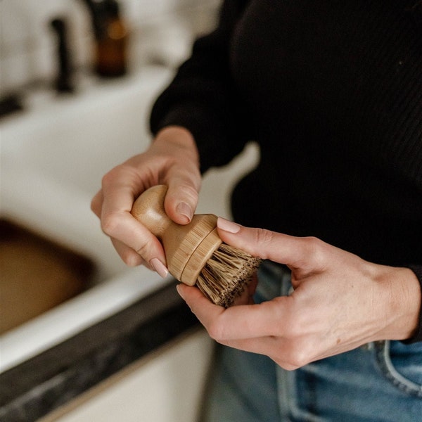 Scrub Brush for Pots and Pans Zero Waste Dishwashing