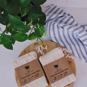 Cotton Mesh Produce Bags- 3 pack | Reusable Bags | Eco-Friendly Produce Bags