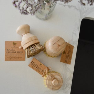 Modular Cleaning Brush 3pk Kit | Zero Waste | Cleaning Brushes | Eco Friendly | Bamboo Scrub Brush