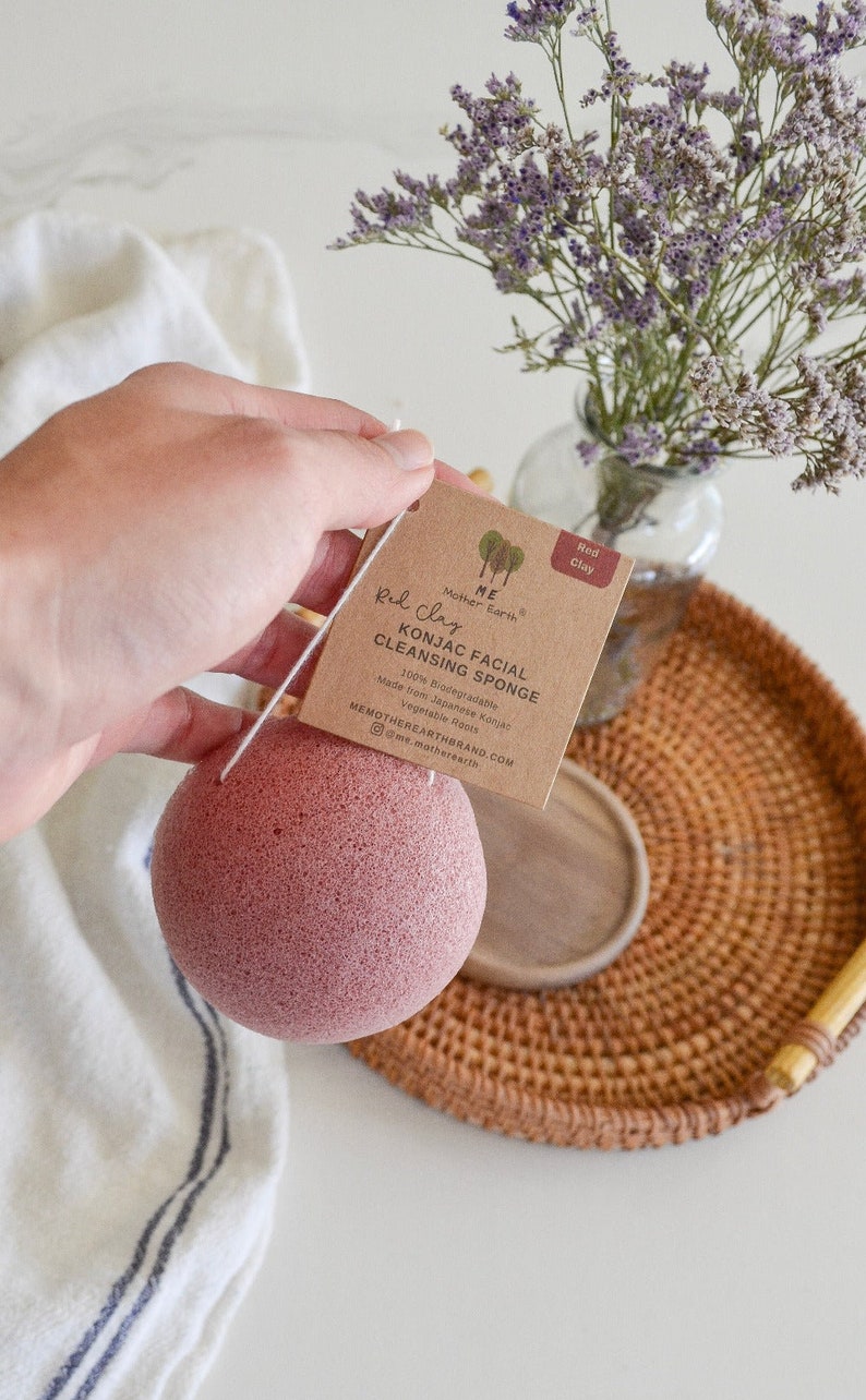 VEGAN Konjac Sponge Biodegradable | Me Mother Earth | Eco Friendly Gift, Zero Waste, Vegan, Plastic Free, Sustainable Products | Zero Waste