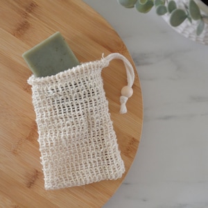Zero Waste Sisal Soap Saver Pouch | Natural Scrub and Lather | Eco-Friendly & Sustainable