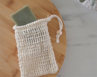 Zero Waste Sisal Soap Saver Pouch | Natural Scrub and Lather | Eco-Friendly & Sustainable