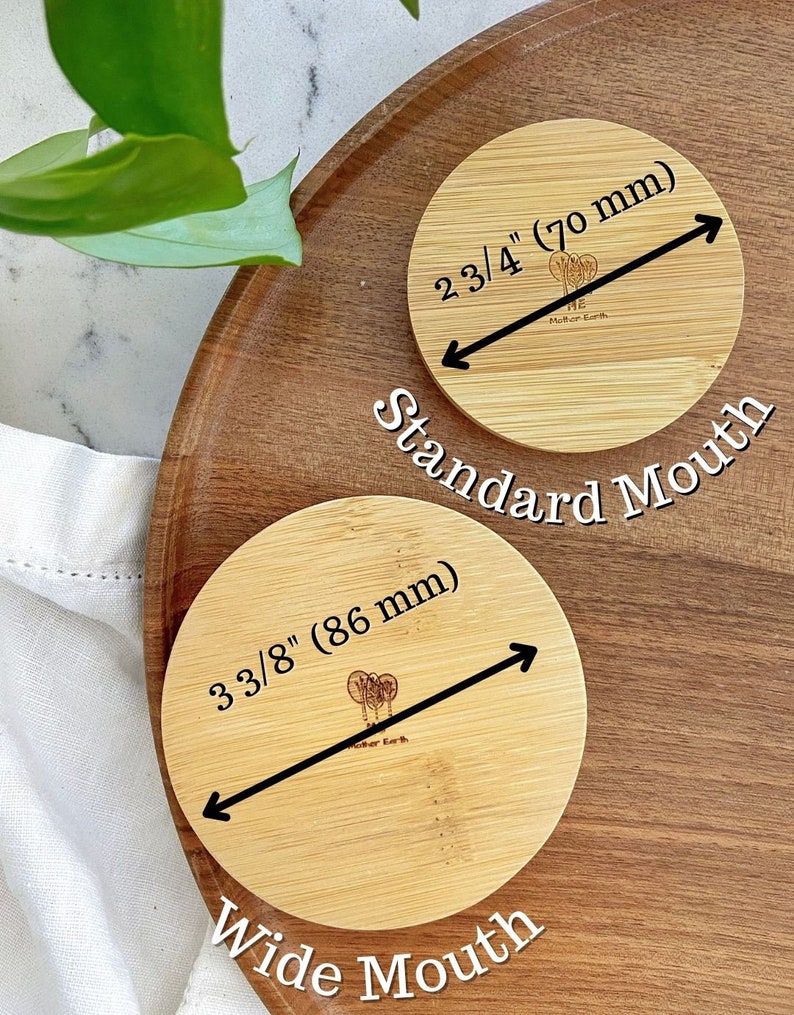 MeMotherEarth Bamboo Mason Jar Lids - Thumbnail 3