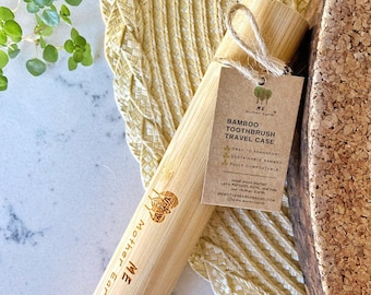 Bamboo Toothbrush Travel Case | Eco Friendly | Zero Waste | Biodegradable | Plastic Free | Sustainable Travel