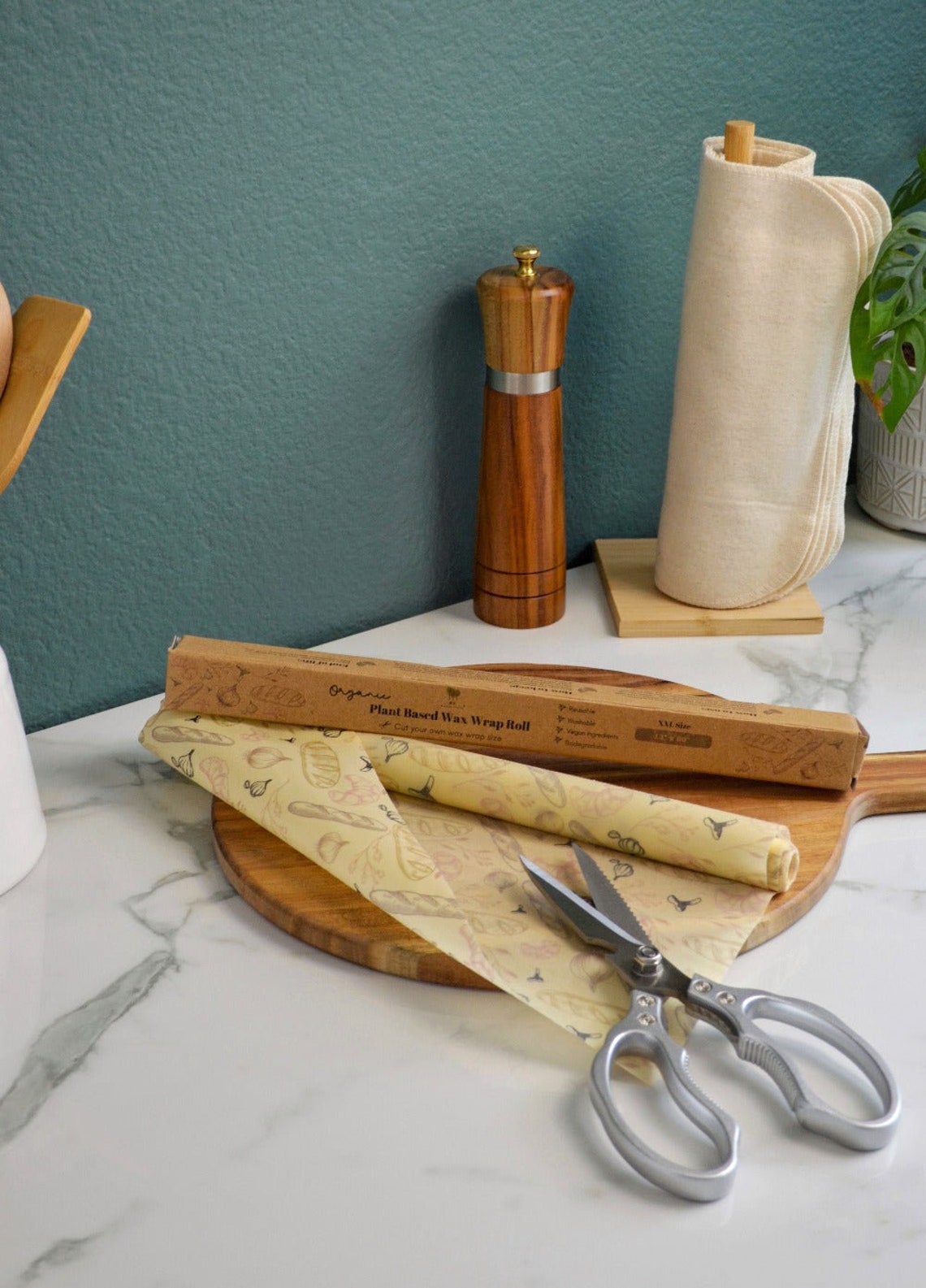 Plant Based Wax Food Wrap Roll Vegan Beeswax Zero Waste Etsy