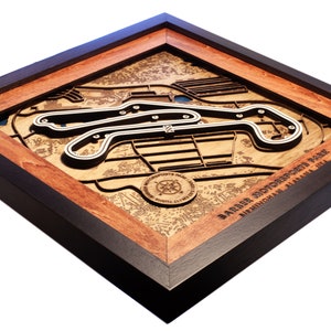Barber Motorsports Park Grand Prix Formule 1-racebaan 3D houten cadeau Gepersonaliseerd F1-fancadeau