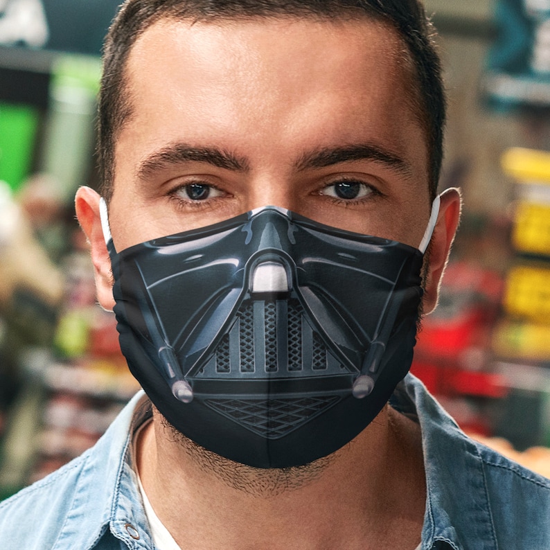 Darth Vader Skywalker Reusable Face Cover Fitted Face Mask | Etsy