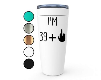 Happy 71st Birthday 71 Middle Finger Travel Mug Funny 71st Birthday Tumbler Seventy-First Birthday Present 71 Year Old Birthday Gift