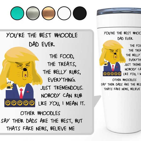 Funny Whoodle Gift, Funny Whoodle Dog Trump Tumbler, Whoodle Dad, Whoodle Gift Men, Whoodle Gift For Him, Whoodle Fathers Day