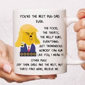 Funny Pug Gift, Pug Mug, Pug Gift Men, Pug Dad, Pug Lover Gift, Best Pug Gift, Pug Gift For Him, Pug Gifts