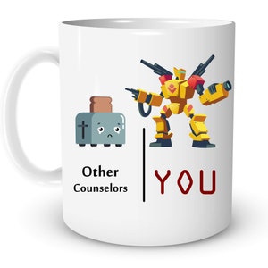 Counselor Robot Mug, Funny Counselor Gift, Best Counselor Gift, Counselor Gift Men, Counselor Thank You Gift, Counselor Mug