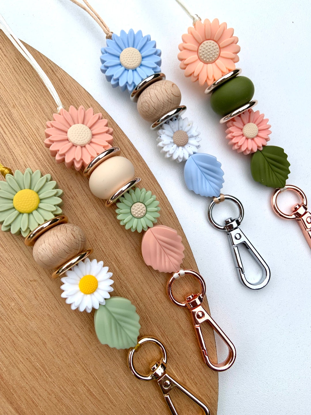 Daisy Lanyards Lanyard Silicone Lanyard ID Holder Teacher Etsy Australia