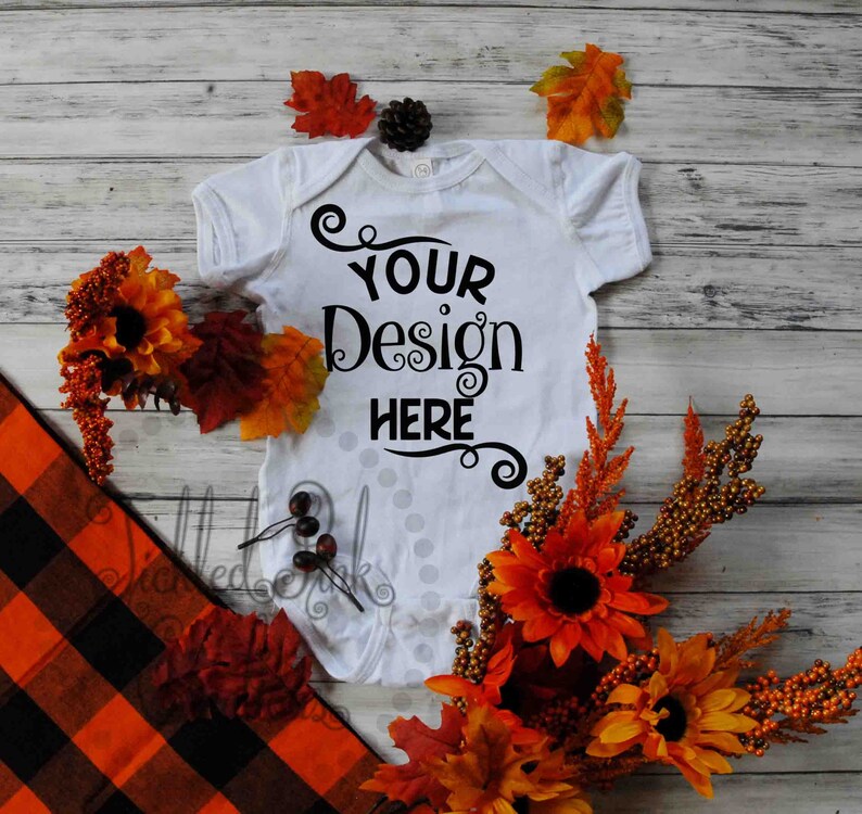 Download Baby Shirt Mockup White Onesie Mockup Fall Mockup Rabbit ...