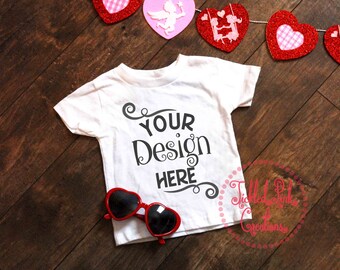 White t-shirt Mockup, Valentine mockup, Valentine shirt mockup, Rabbit Skin toddler mockup, toddler mockup, high quality digital download