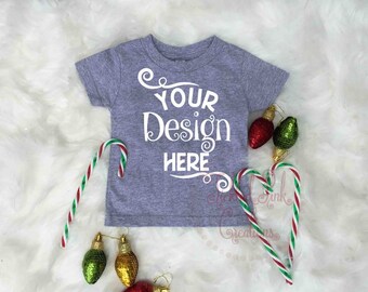 Grey Toddler shirt Mockup, Toddler t-shirt mockup, Christmas mockup, gildan toddler shirt mockup - high quality digital download