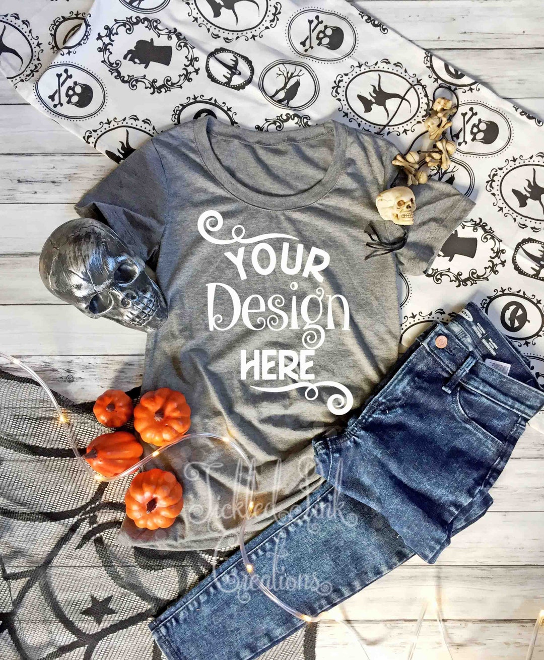 Bella Canvas 3001 Mockup Bella Canvas Grey T Shirt Mockup Halloween ...