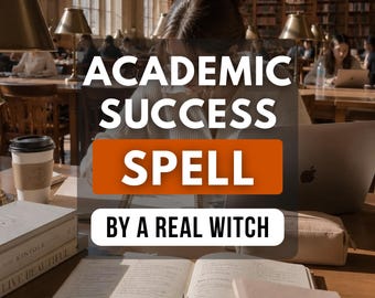 Academic Success Spell Casting by Etsy Witch • Student, Exam, Study, Focus Ritual • For School  University • White Magic • Witchcraft Spells