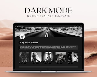 Plantilla de planificador de vida Notion en modo oscuro: todo en uno (digital)