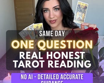 One Question Reading, Best Tarot Reader, Same Day Psychic Medium, Brutal Honest No AI Oracle Clairvoyant,  Detailed Real Accurate Guidance