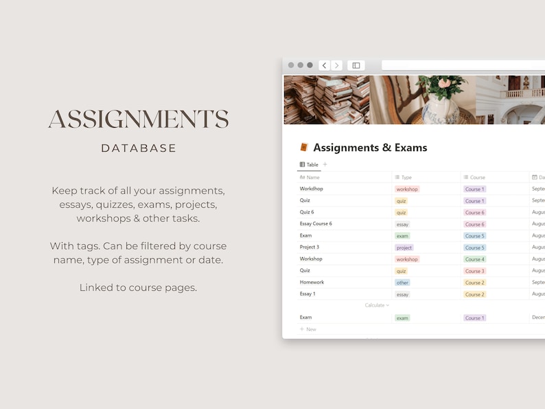 Notion Student Planner Template Light Academia Planner Digital notion-student-planner-template-light-academia-planner-digital
