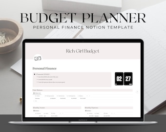 Plantilla de presupuesto de Notion: Planificador financiero mensual simple