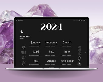 2024 Notion Planner Template, Dated Planner, Personal Planner, Digital Planner, Aesthetic Notion Organizer, Notion Editable Template