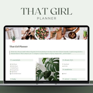 Notion Planner Template, That Girl Planner, Personal Planner, Digital Planner, Aesthetic Notion Organizer, Notion Editable Template